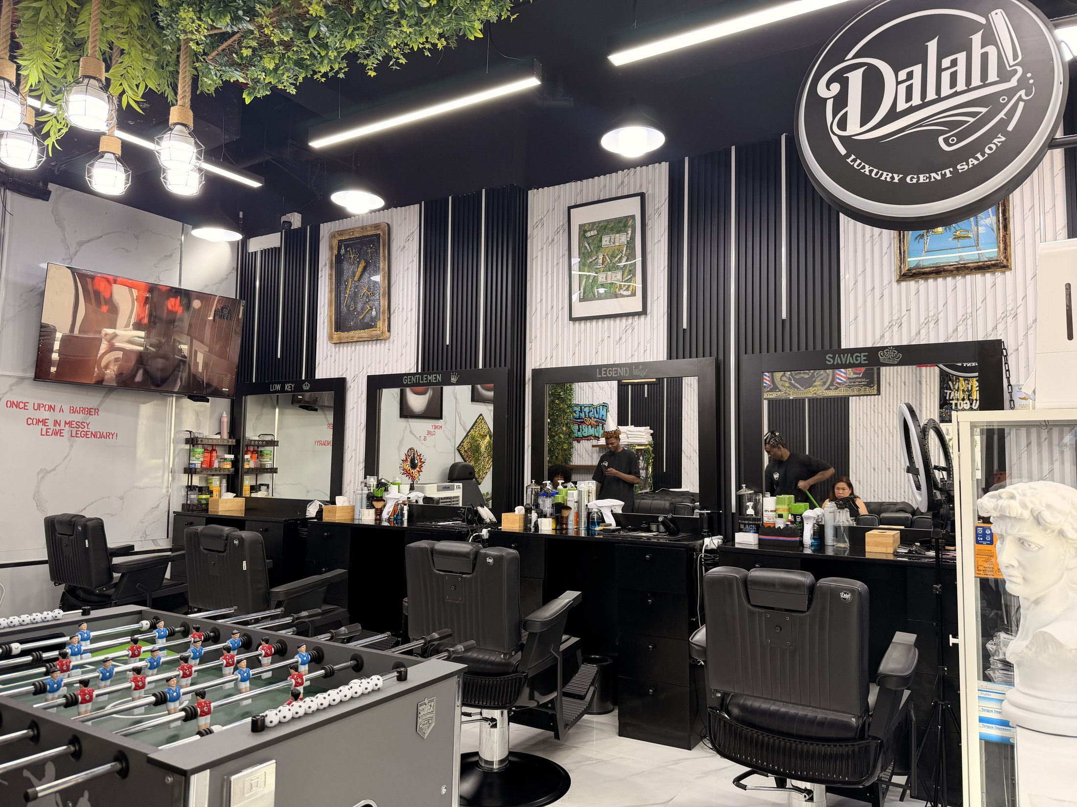 The interior of Dalah Luxury Gent Salon